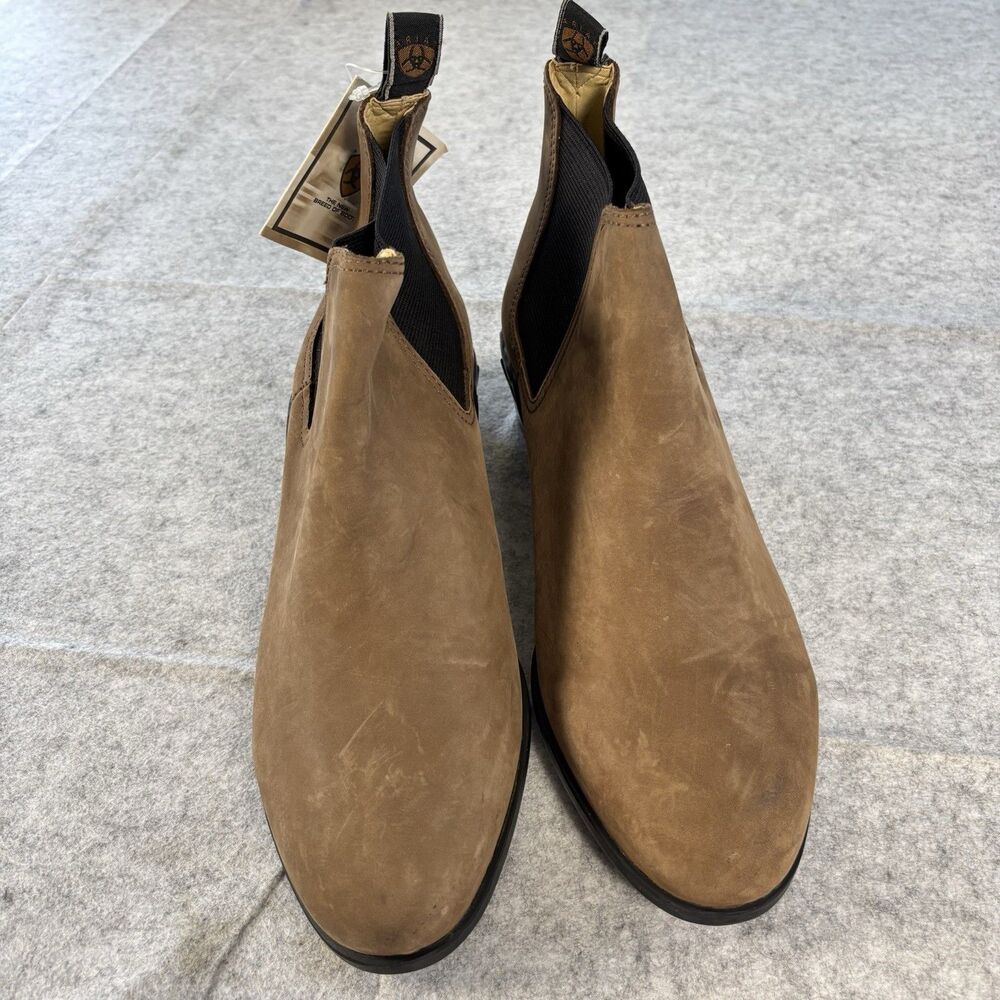 Ariat Heritage Equestrian Tan Leather Suede Chelsea Boots Womens 11 Brazil NWT - Picture 3 of 14